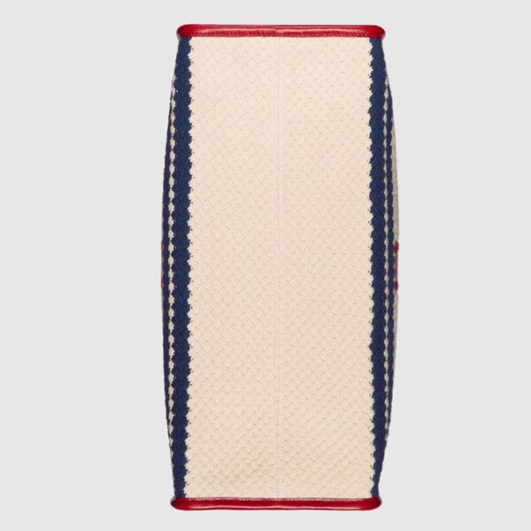 グッチ かごバッグ コピー オンライン限定 CANNES ストライプ トートバッグ 663709 JFIDG 9879